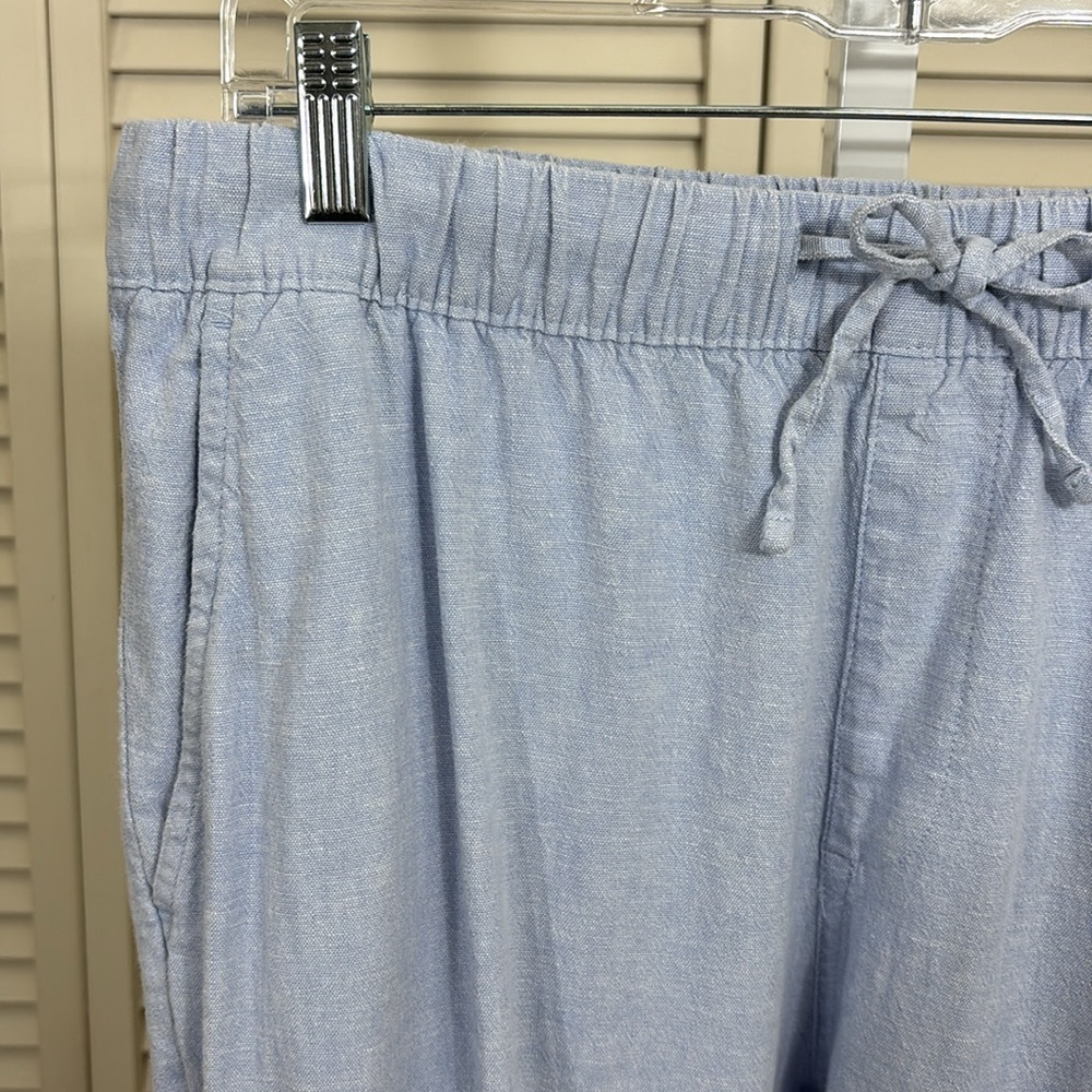 Onia Men's Air Linen Blend Pull-on Pants in Light Blue Large - Picture 6 of 10